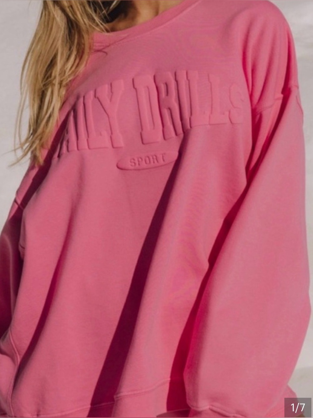 Daily Drills Oversized Sport Crew - Cheeks with Monochrome Patch